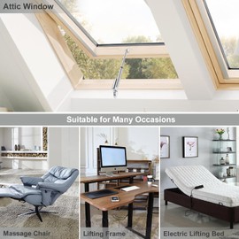 Justech 12V Heavy-Duty Linear Actuator 660LBS/3000N-8inch/200mm Silent IP65 Electric Actuator with Brackets for Electric Windows, RV Adjustments, Solar Trackers, Industrial Machinery