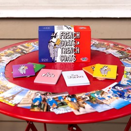 Messy Table Games French Goats in Trench Coats | Exciting Trick Taking Game | Great for Game Night | Perfect for Kids and Adults | Ages 8 and up
