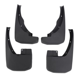 nic-473109 Front & Rear Splash Guards Mud Flaps for 2005-2015 Nissan Frontier Pickup 4-Door