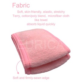 EUICAE Spa Headband Hair Wrap Pack of 6 All Pink Sweat Headband Head Wrap Hair Towel Wrap Non-slip Stretchable Washable Makeup Headband for Face Wash Facial Treatment Sport Fits