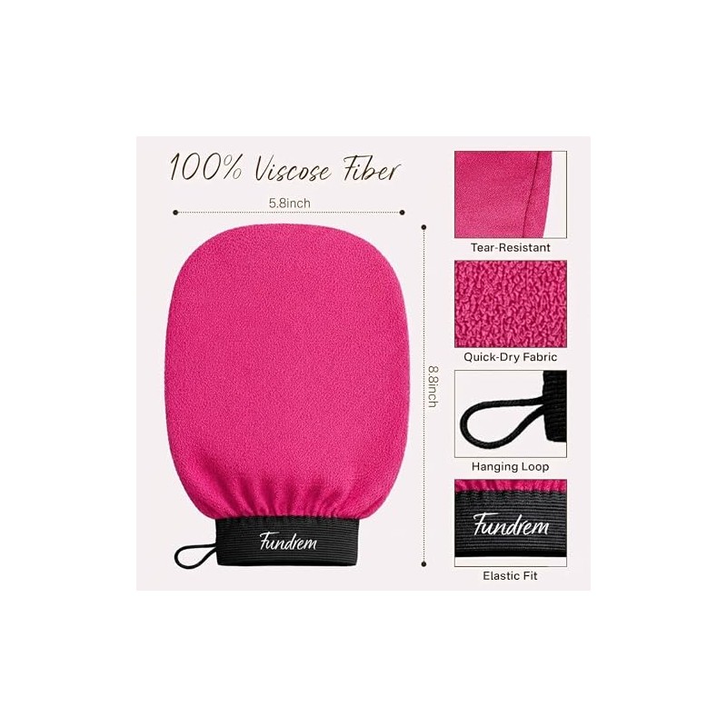 Exfoliating Glove 2 Pack, Korean Exfoliating Mitt, Body Scrubber Exfoliator