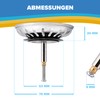 ABFLUSSHELD Sink Strainer 79 mm - Rustproof Stainless Steel Sink
