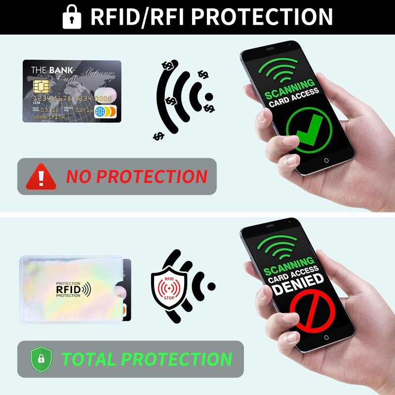 Xzeemo 10 x Credit Card Case, RFID Blocker Card Case,