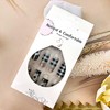 Houndstooth French Tip Press on Nails Long Length Flower False