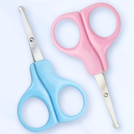 Round-Tip Nose Hair and Eyebrow Trimming Scissors M11850 White 9ea