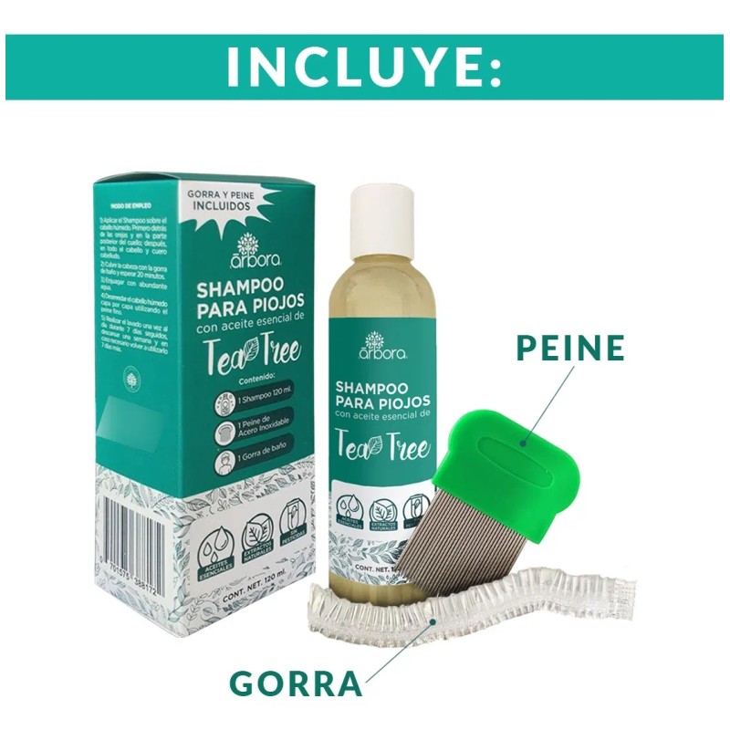 Kit Gel Repelente De Piojos 250gr+shampoo Con Tea Tree 120ml