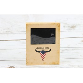 American Bison Men’s Hair On Hide Cowhide Leather Bifold Wallet – Slim, RFID-Blocking with Gift box (Black)