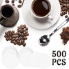 LPZMPZ Pack of 500 Filter Paper Coffee Filters Round Unbleached
