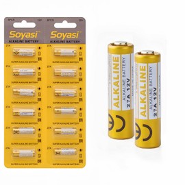 Soyasi 12 Pack 27A A27 12V Alkaline Battery Long Lasting Leak Proof Batteries for Remote Doorbells Key Fobs
