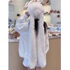 yolrdiw Y2k Grunge Punk Bunny Ears Hat Winter Warm Fuzzy