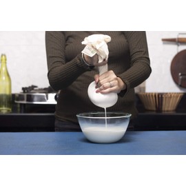 Reusable Unbleached Organic Cotton Cheesecloth - Natural Cheesecloth for Straining - Food Grade, Fine Weave, Muslin Cheesecloth for Cheese making, straining, Paneer, and Idli - (4 Pieces - 36"x36")