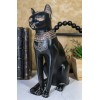 Ancient Egyptian Goddess Bastet Statue In Rustic Clay Finish Temple
