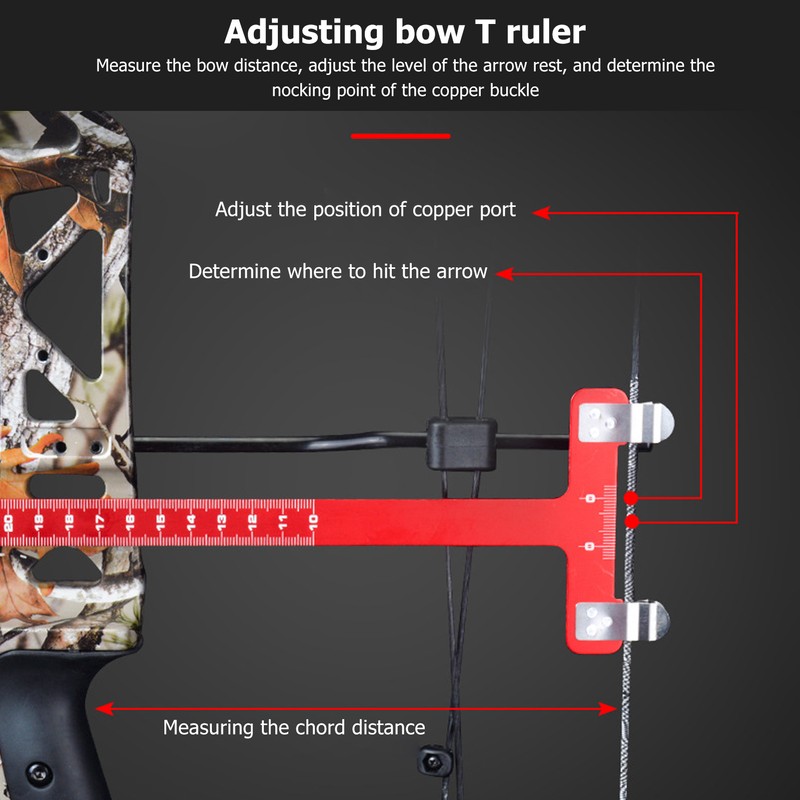Bow String Nocking Points Pliers Set T Ruler Nocking Buckle