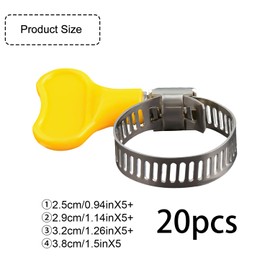 Vanyibro 20PCS Stainless Steel Hose Clips Set, Heavy Duty Pipe Clamps for Secure Connections