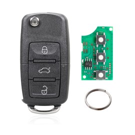3 Button Flip Key Remote Control for Volkswagen Golf Polo Passat Seat Skoda (433MHz ID48 Chip) (1J0959753DA)