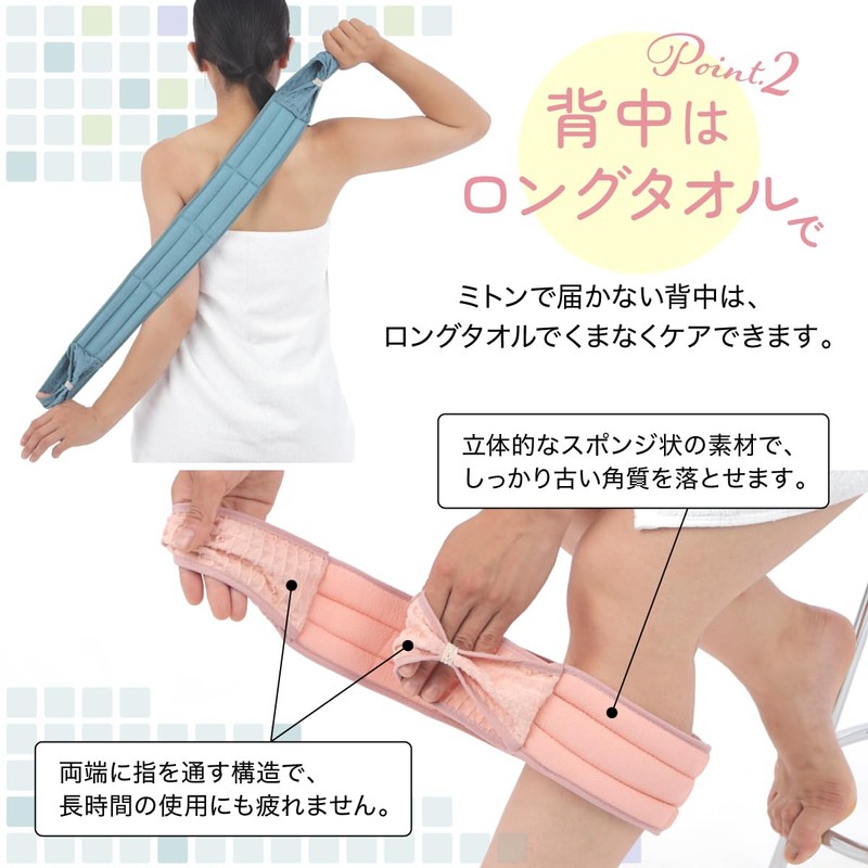 Rakurakudo Akasurudo Scouring Set, Exfoliating, Body Odor Prevention (Brown)