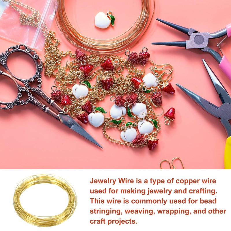 sourcing map 1mm/18 Gauge Copper Wires for Jewelry Making, 1