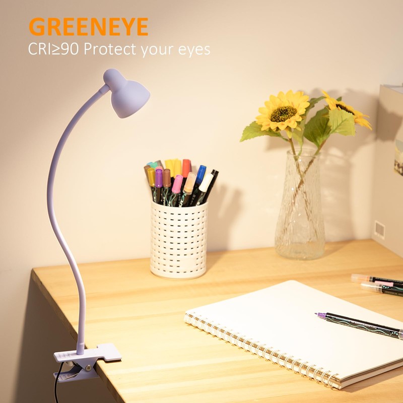 LiFMIRA Clip on Lamp USB Reading Light, 3 Color Modes,