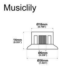 Musiclily Pro Tamaño Métrico 18 Splines 2 Volume 2 Tone Botones de Potenciómetros Reflector Knobs Perillas Set para Guitarra Eléctrica Epiphone Les Paul SG Style, Blanco con Plateado Top(Juego de 4)