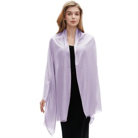 Umjetnost Womens Sparkling Metallic Shawls and Wraps for Evening Dresses Wedding Party (Lavender