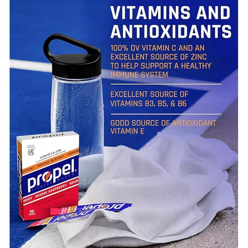 Propel Zero Sugar Electrolyte Powder Packets, 10 count pack of