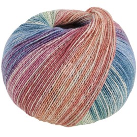 LANA GROSSA MW100 Cotton Bamboo Positano, 4-Ply Cotton Classic, Hand Knitting Yarn Made from 40% Cotton, 25% Virgin Wool, 20% Viscose (Bamboo), 8% Polyamide and 7% Polyester, 420 m and 100 g Yarn