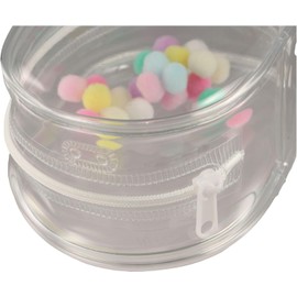 2Pcs Clear Figure Display Bag with Keychain,Portable Dolls Storage Bag Zipper Closure,Hanging Figures Display Clear Bag for Showing Off Blind Boxes Mini Figures,Dolls (Transparent, One Size)