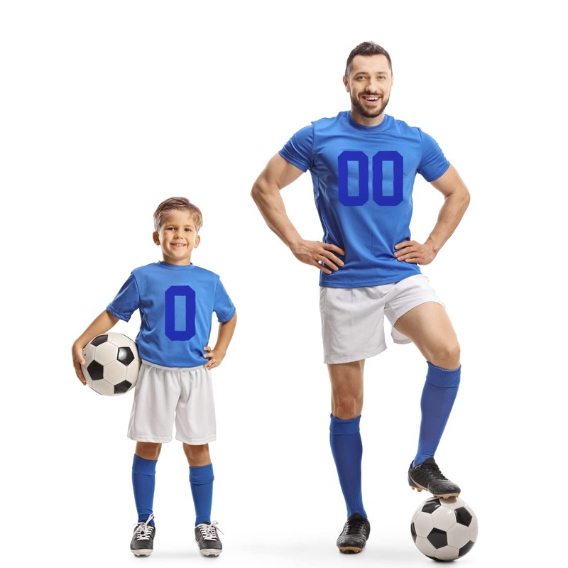 MECCANIXITY Iron on Number 1 Heat Transfer 8" Blue Single