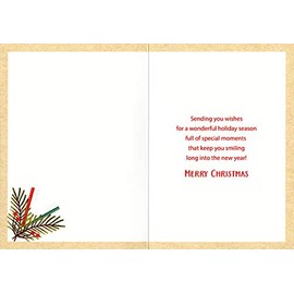 Designer Greetings Wreath with Dental Tools, Floss and Tooth Brush Dentist Christmas Card