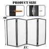 NULTRUMA Portable DJ Facade Booth with Foldable Cover Screen, Black