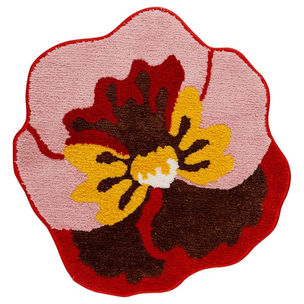 Floral Shaped Rug - 24 Inch Soft Polyester Area Rug