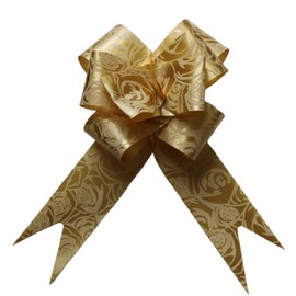 Pull Bows Gold Large Pull Bow Ribbon Flower Printed Gift Wrapping Pull Bows Flower Basket Birthday Wedding Tie Crafts Present Decoration Pull Bow Pack of 30