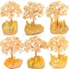 MASGEMES MASGEMES Natural Citrine Gemstone Crystal Tree of Life,Yellow Titanium