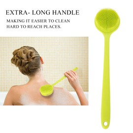 Cepillos de Cuerpo, Silicona Suave Mango Largo Ducha Cepillo Exfoliante Cuerpo Espalda Volver Ducha Baño Ducha Cepillo de masaje