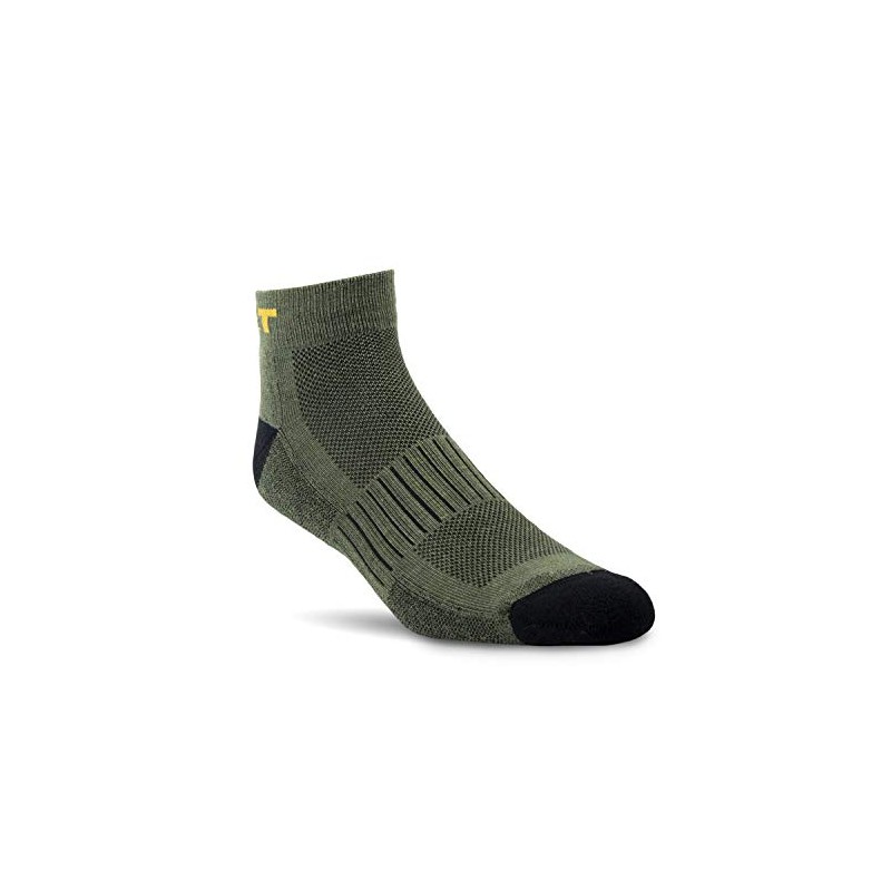 ARIAT AriatTEK High-performance Quarter Crew Socks, 3 Pairs Olive MEDIUM