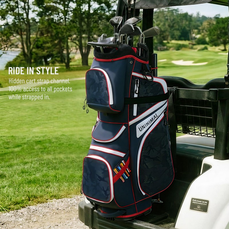 uniHimal 14-Way Golf Cart Bag with Full Length Padded Divider