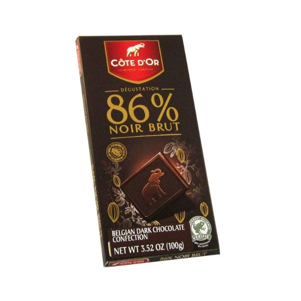 Cote d'Or Chocolate Bar 86% Extra Dark (Pack of 20)