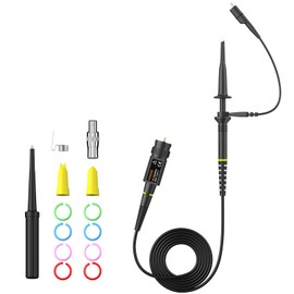 AUTOUTLET 1 x P6500 500 MHz Oscilloscope Probe, 10 x High Precision Oscilloscope Probe, Oscilloscope Clip Probe, 1.3 m Cable Length, Probe Clip for BNC Interface Oscilloscopes