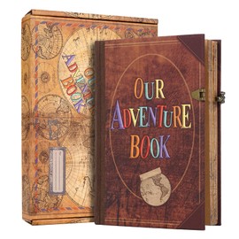 Our Adventure Book Leather Couples Scrapbook Photo Album - 164 Acid-Free Pages, Travel Journal for Anniversaries, Vacations & Date Nights, Pocket-Sized Memory Book, Romantic Gift for Him & Her