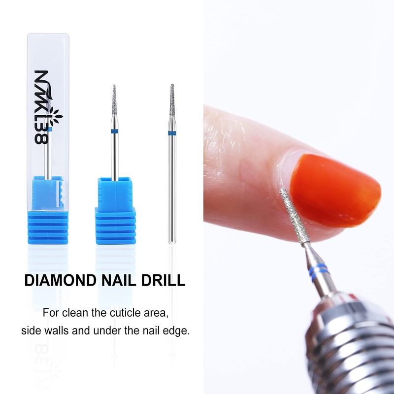 NMKL38 Needle Shaped Cuticle Cleaner Carbide Nail Drill File Bit