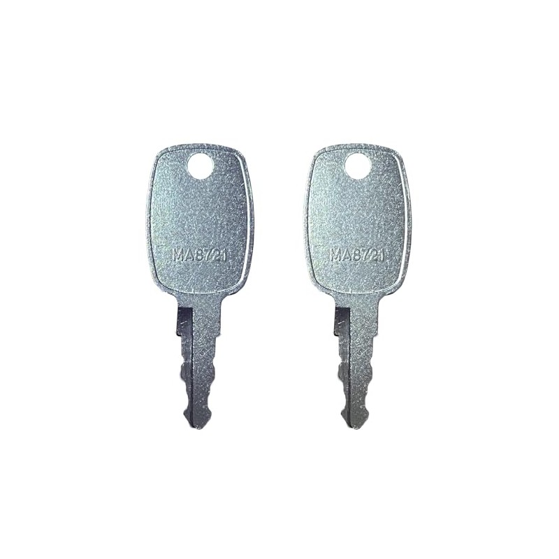 12427078721 Keys (2) for Mahindra Tractor Ignition & Door, Replaces