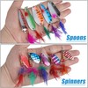 Fishing Lure Spinnerbaits,Rooster Bait Tail Spinner Lure Colorful Hard Metal