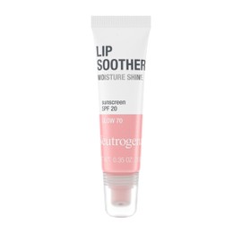 Neutrogena MoistureShine Lip Soother Gloss with SPF 20 Sun Protection, High Gloss Tinted Lip Moisturizer with Hydrating Glycerin and Soothing Cucumber for Dry Lips, Glow 70,. 35 oz