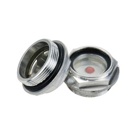 Rannb M36/1-27/64" Air Compressor Oil Sight Glass Male Oil Liquid Level Gauge Sight Glass -2pcs