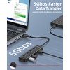 Selore 4-Port USB 3.0 Hub Ultra-Slim Data USB Splitter USB