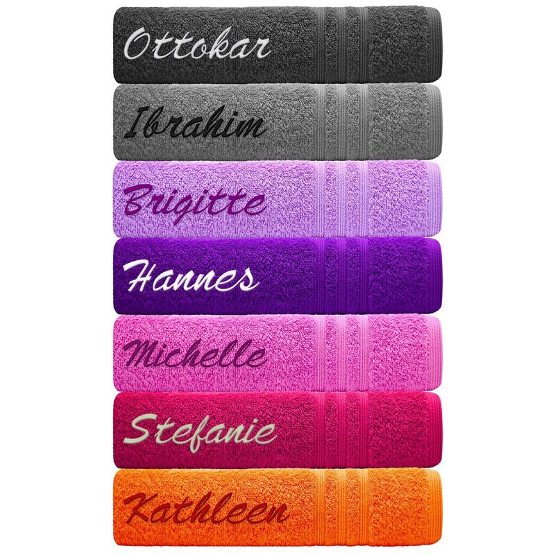 Lashuma Shower / Sauna Towel Embroidered with Choice of Name,