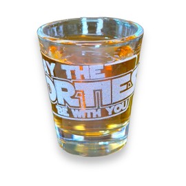 2oz May the Forties be with You Shotglass LASER