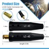 LC-40 Welding Cable Quick Connector Set, Black Male and Female