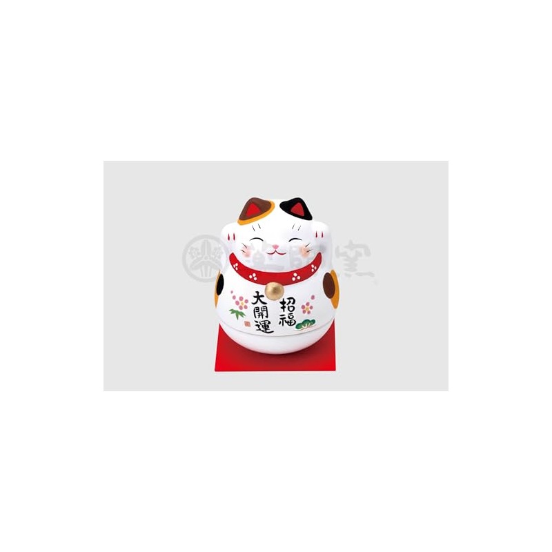 Yakushi Kiln Nishiki Okiagari Great Lucky Lucky Neko (Mike)