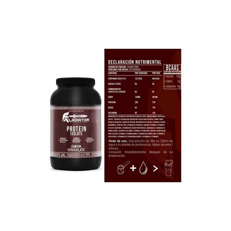 Suplemento Polvo Proteína 1kg 33 Servicios Varios Sabor